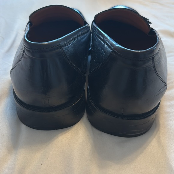 Florsheim Imperial Size 10 1/2 Tassel Black Leather Loafers 90010 - Picture 3 of 8